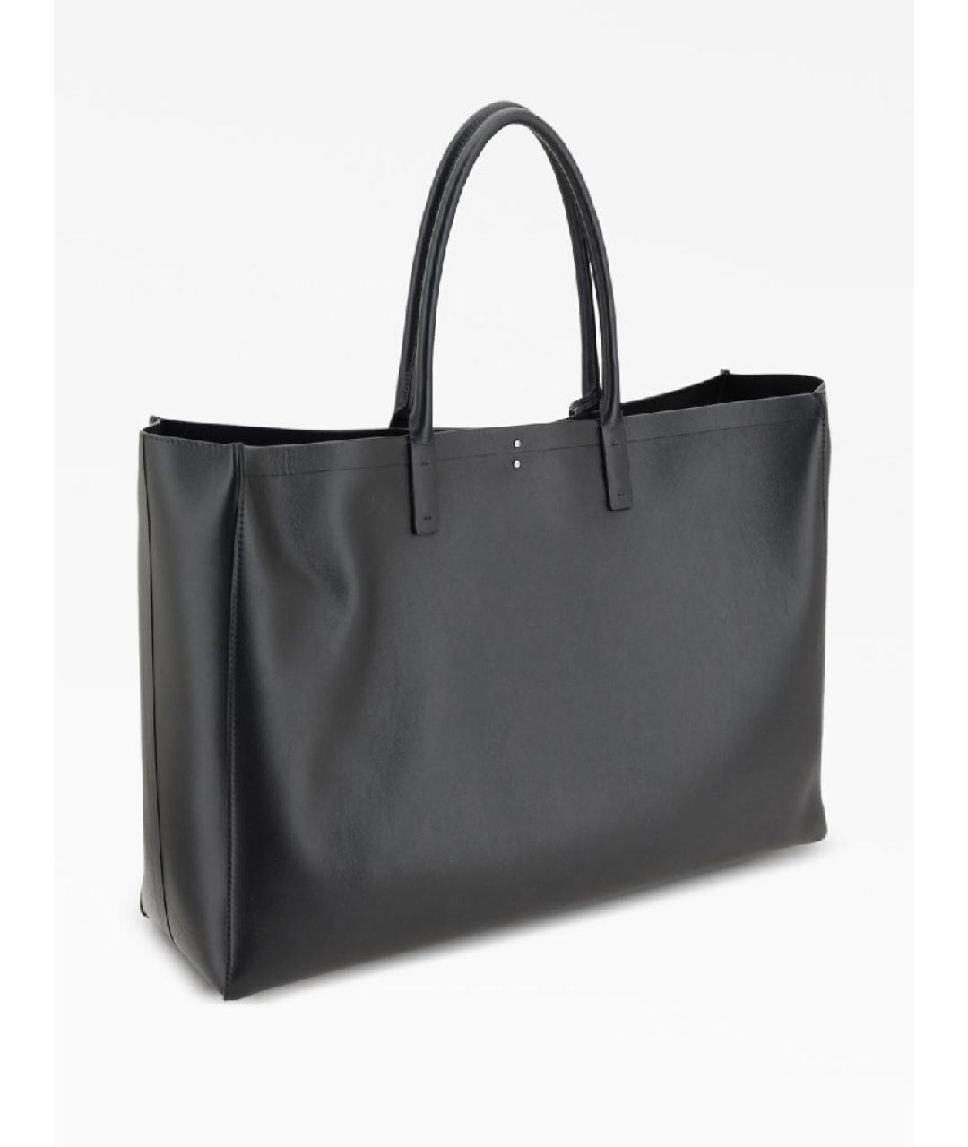 VALENTINO Черная кожаная сумка тоут, фото 5