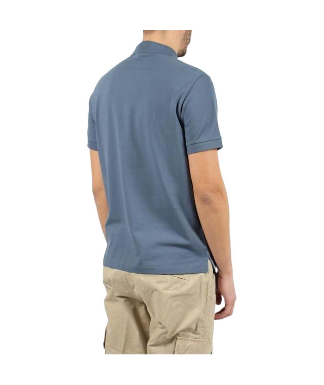 STONE ISLAND Синее хлопковое поло с коротким рукавом, фото 5