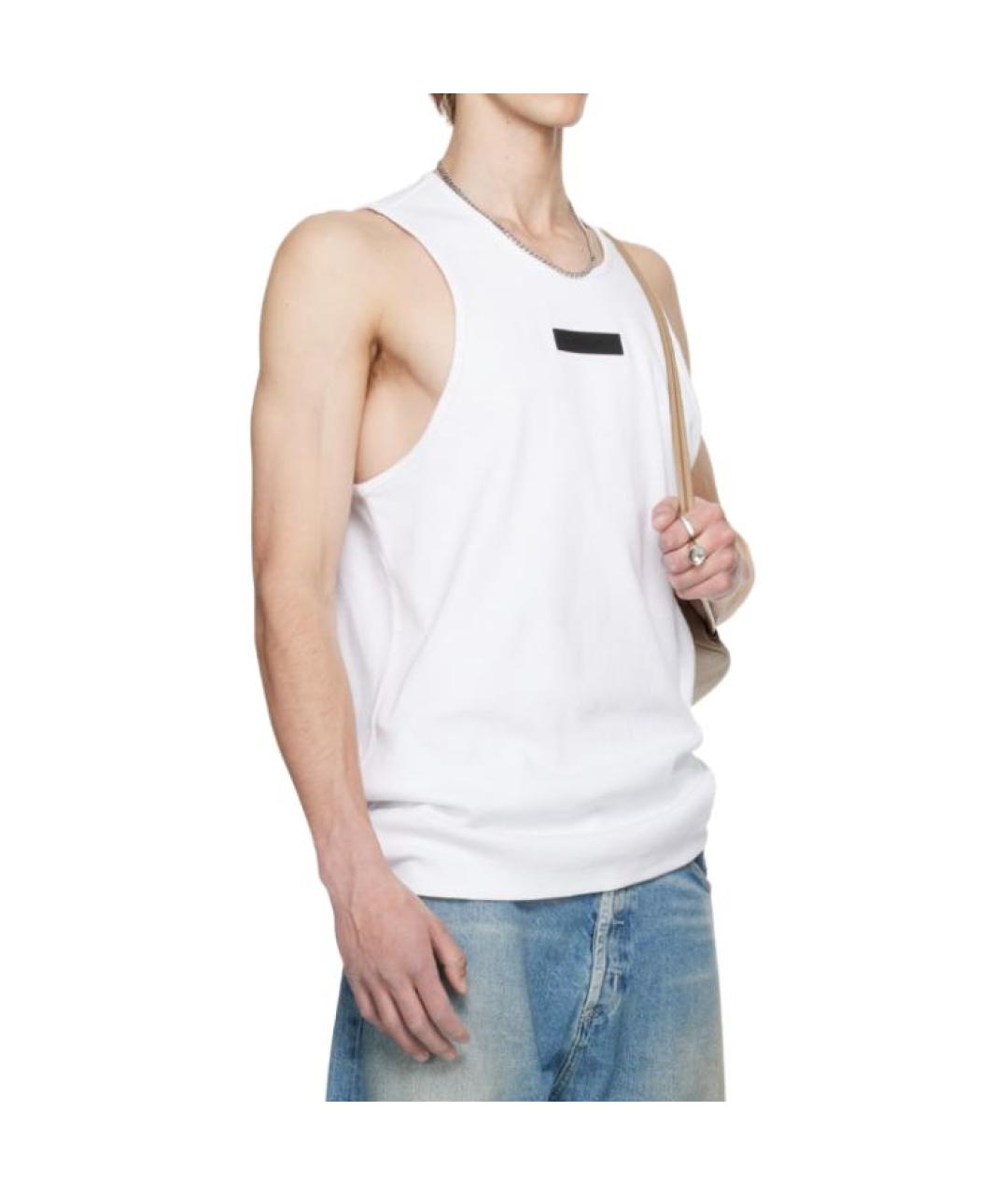FEAR OF GOD ESSENTIALS Белая хлопковая майка, фото 4