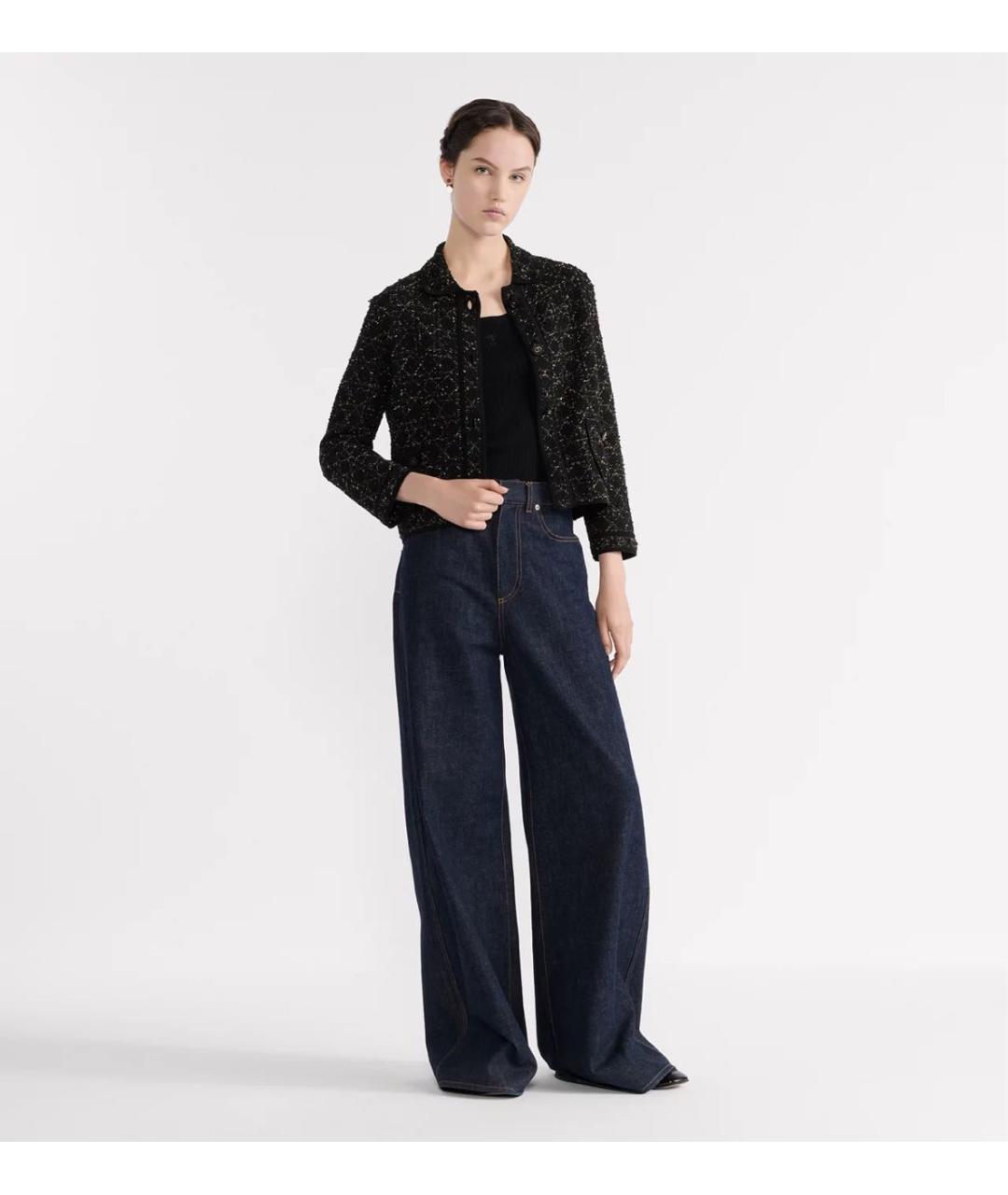 CHRISTIAN DIOR Черный твидовый жакет/пиджак, фото 2