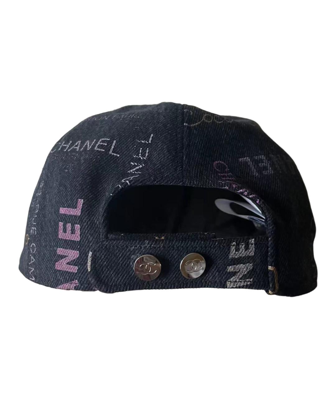CHANEL Черная хлопковая кепка, фото 3