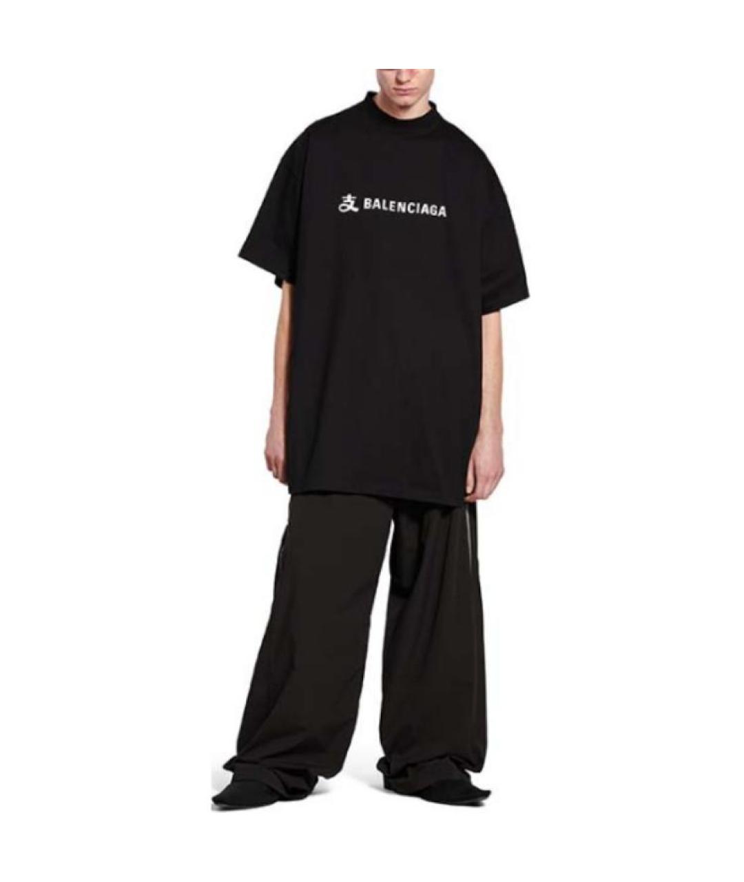 BALENCIAGA Черная футболка, фото 3