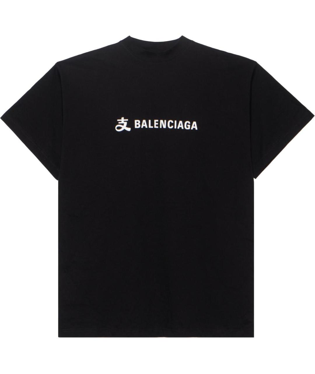 BALENCIAGA Черная футболка, фото 1