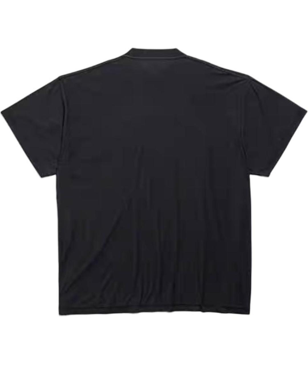BALENCIAGA Черная хлопковая футболка, фото 2