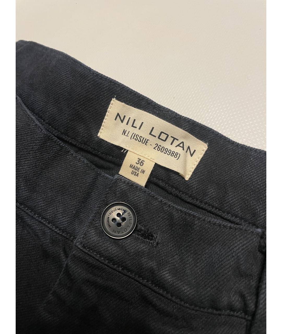 NILI LOTAN Черные хлопковые повседневные брюки, фото 3