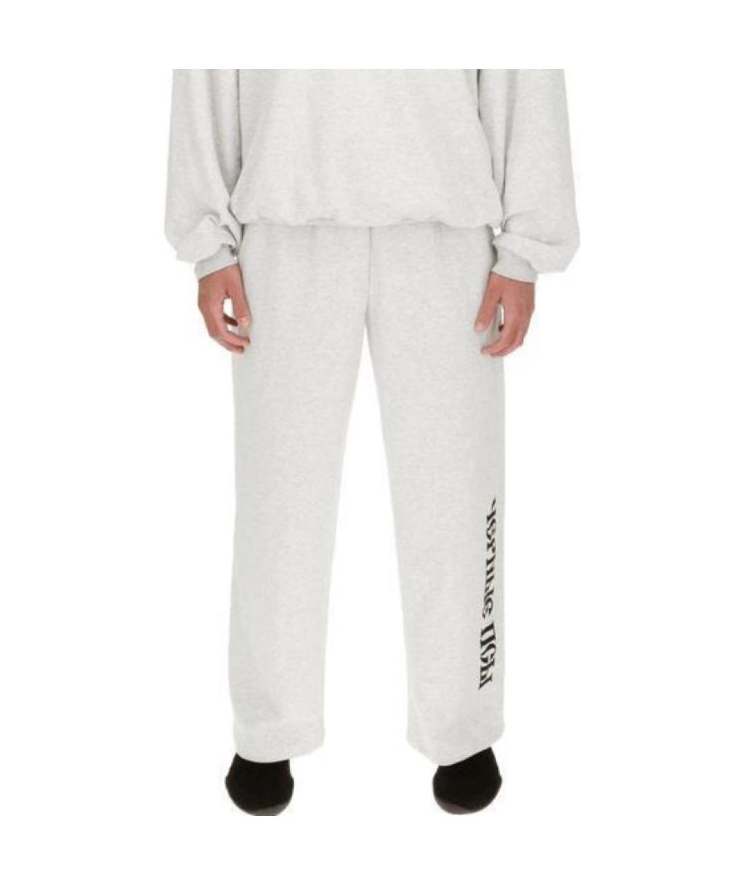 YEEZY Серые прямые брюки, фото 3