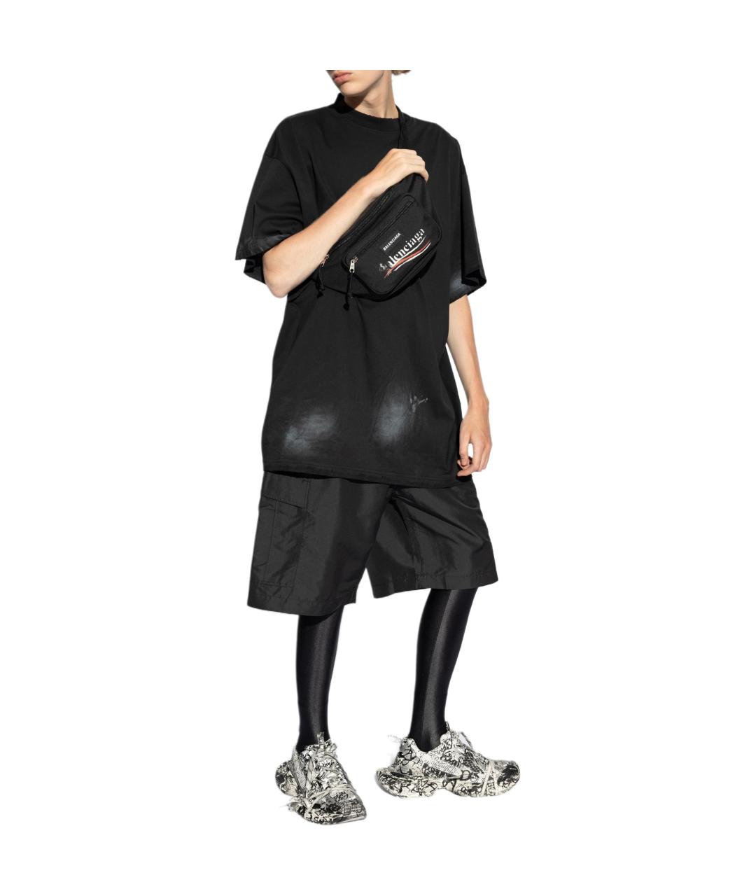 BALENCIAGA Темно-синяя футболка, фото 4