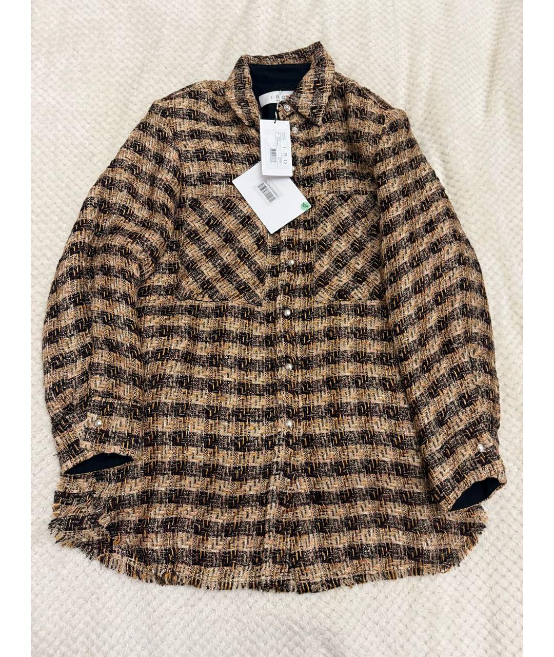 IRO Коричневая твидовая рубашка, фото 2