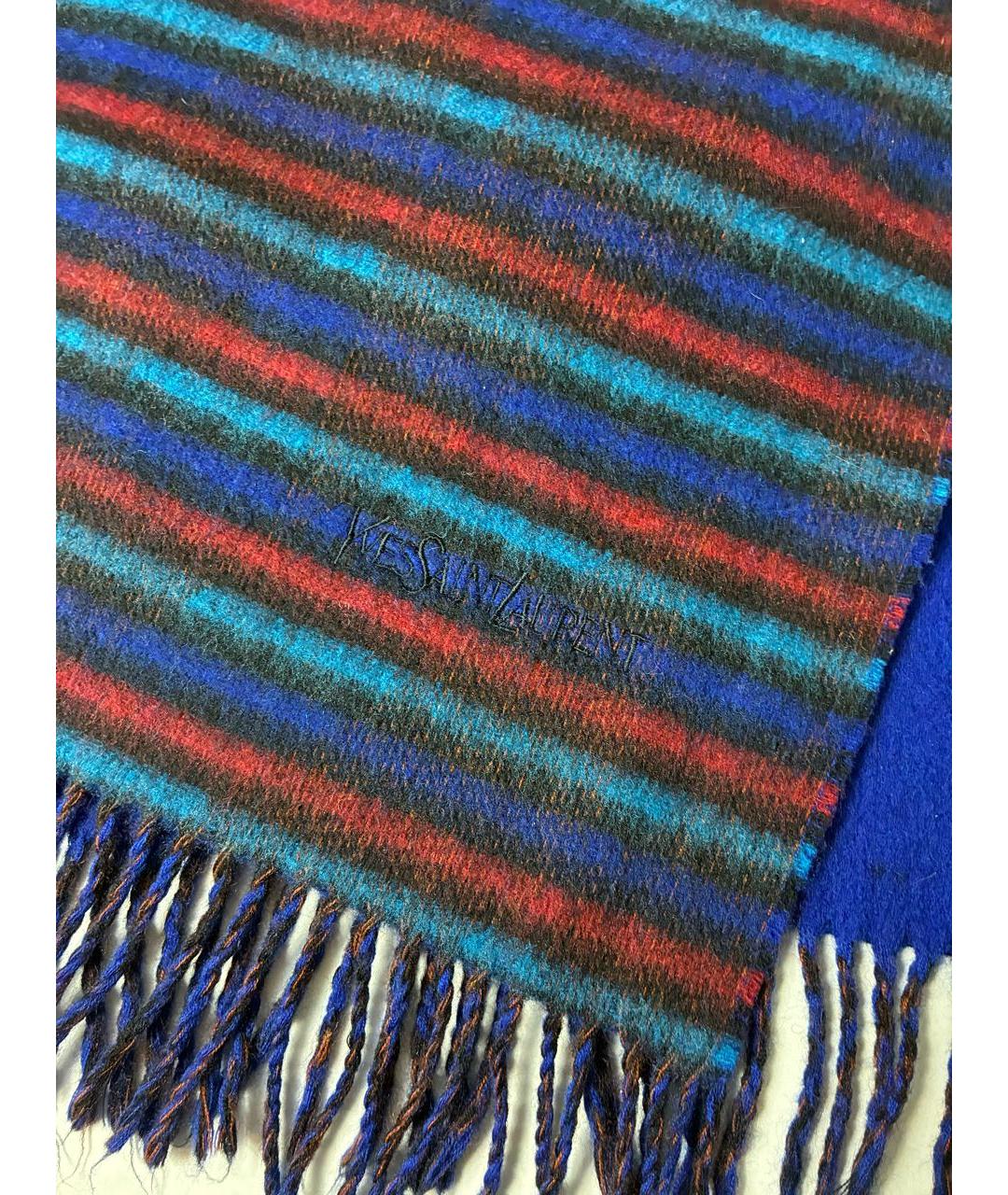 SAINT LAURENT Мульти шерстяной шарф, фото 2