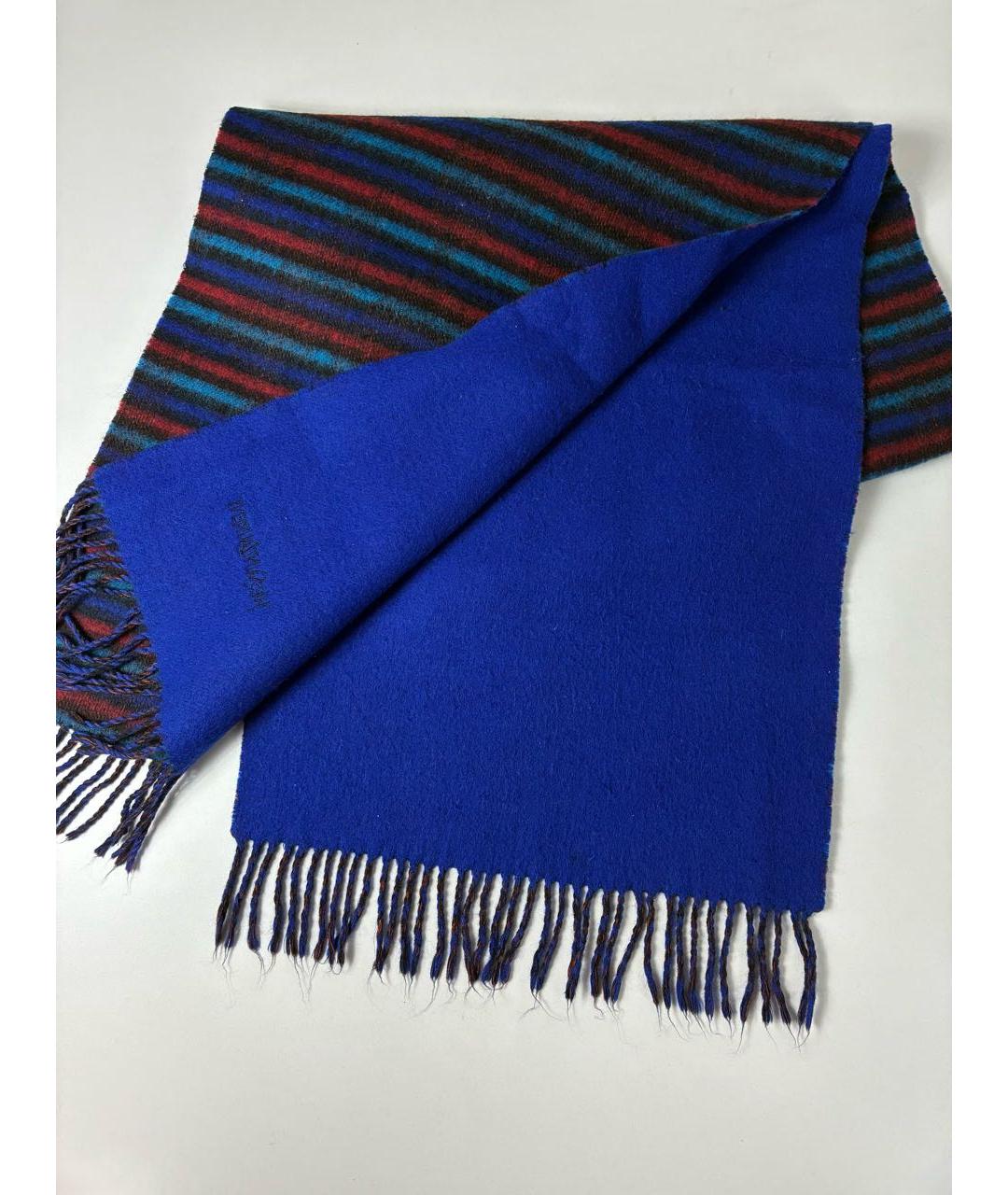 SAINT LAURENT Мульти шерстяной шарф, фото 4