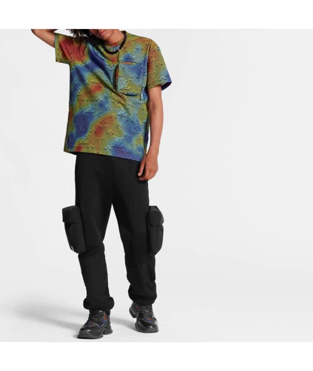 LOUIS VUITTON Мульти хлопковая футболка, фото 3