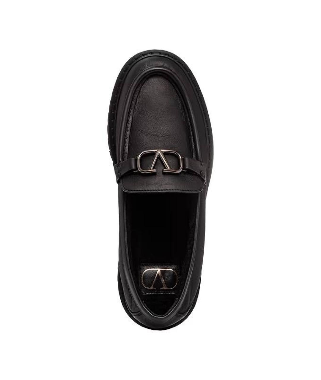 VALENTINO Черные кожаные лоферы, фото 7
