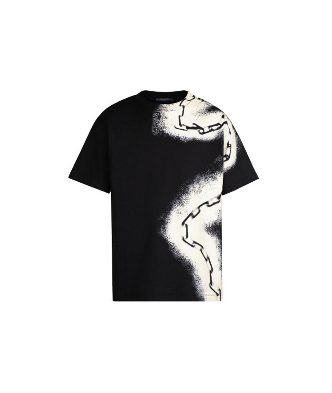 LOUIS VUITTON Черная хлопковая футболка, фото 1