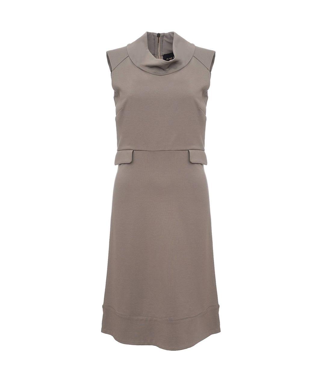 JO NO FUI Бежевое вискозное повседневное платье, фото 9