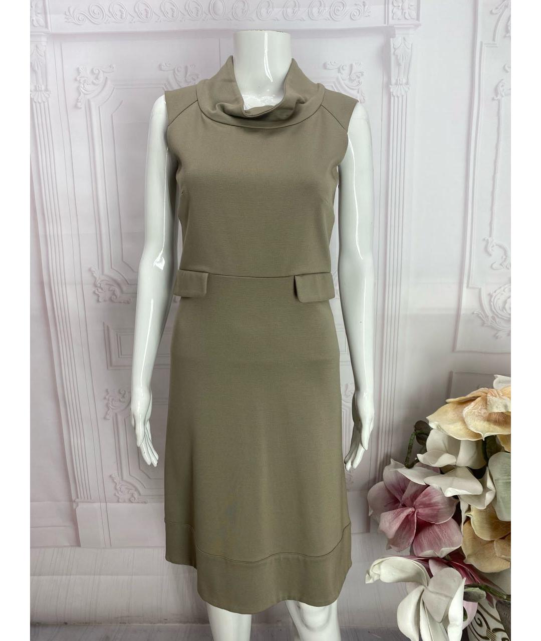 JO NO FUI Бежевое вискозное повседневное платье, фото 5