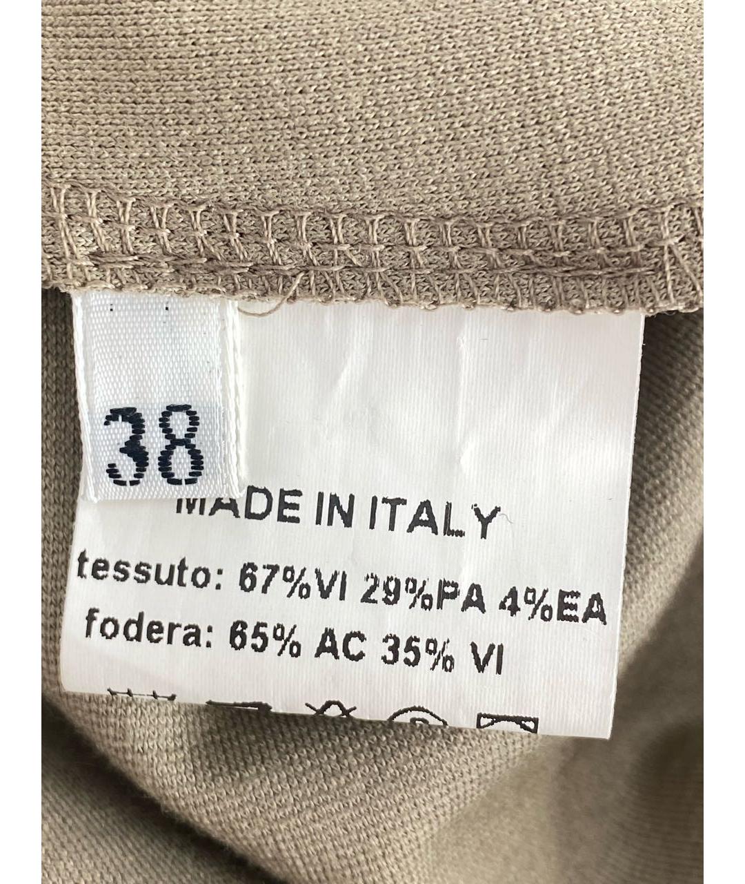 JO NO FUI Бежевое вискозное повседневное платье, фото 7