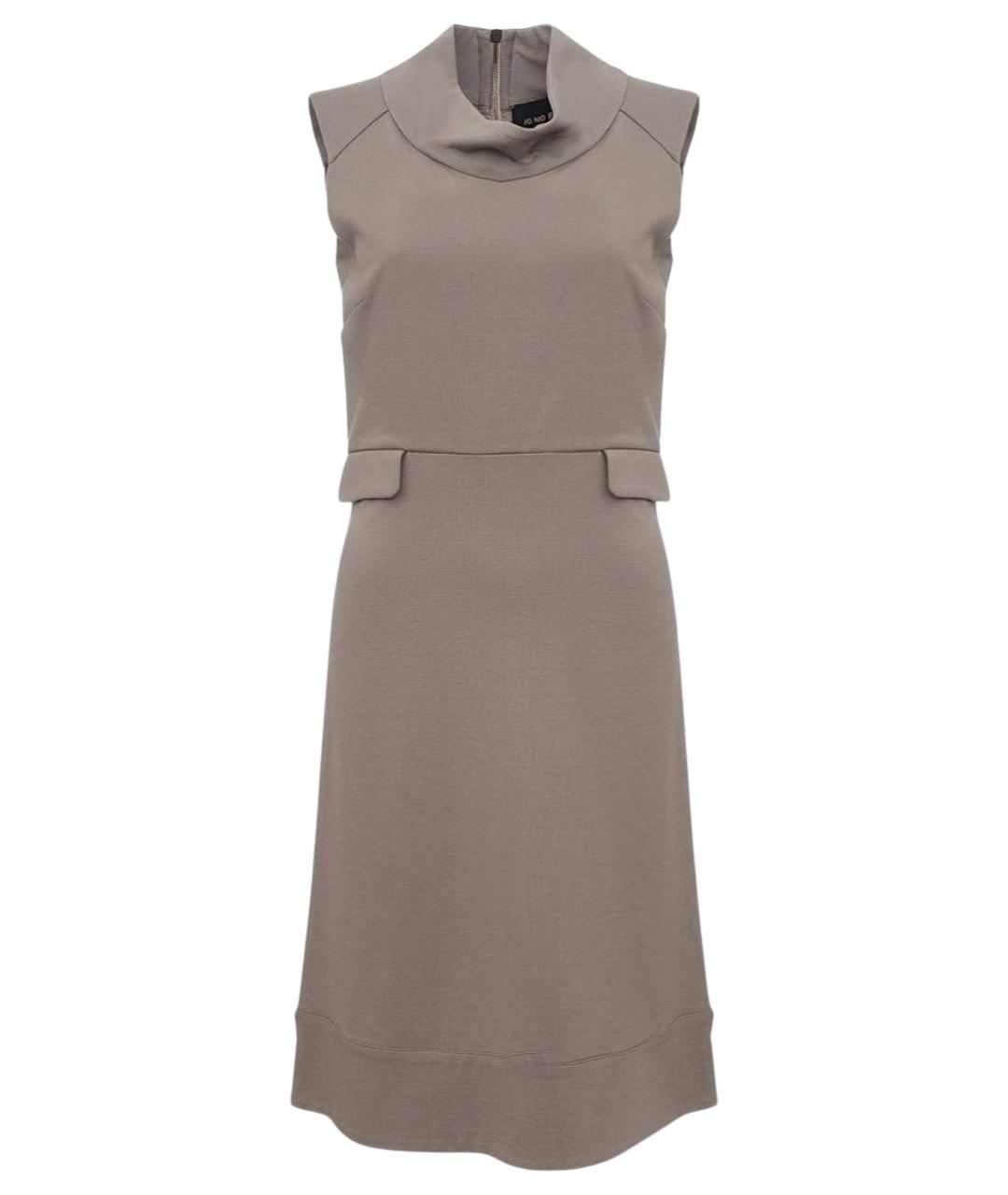 JO NO FUI Бежевое вискозное повседневное платье, фото 1