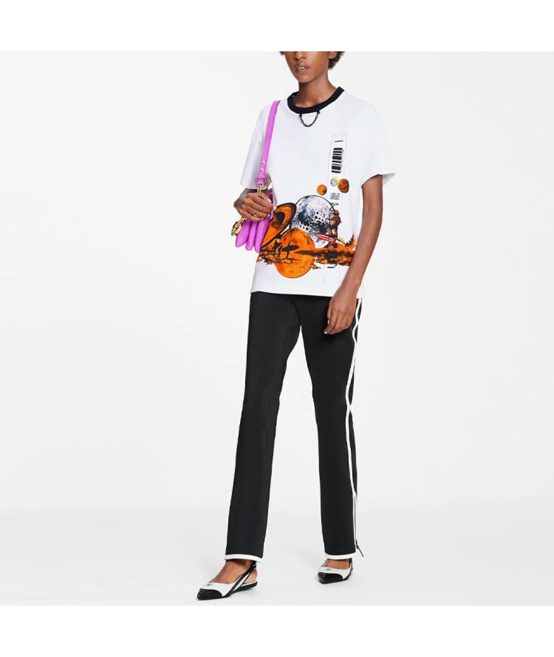 LOUIS VUITTON Белая хлопковая футболка, фото 3