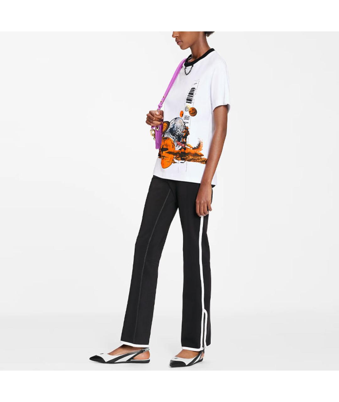 LOUIS VUITTON Белая хлопковая футболка, фото 2