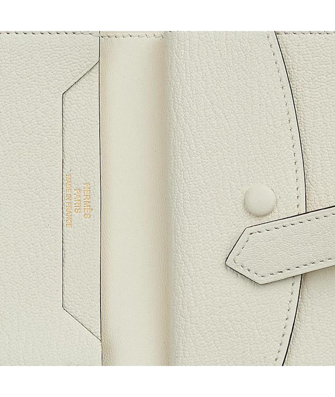 HERMES Белый кожаный кошелек, фото 3