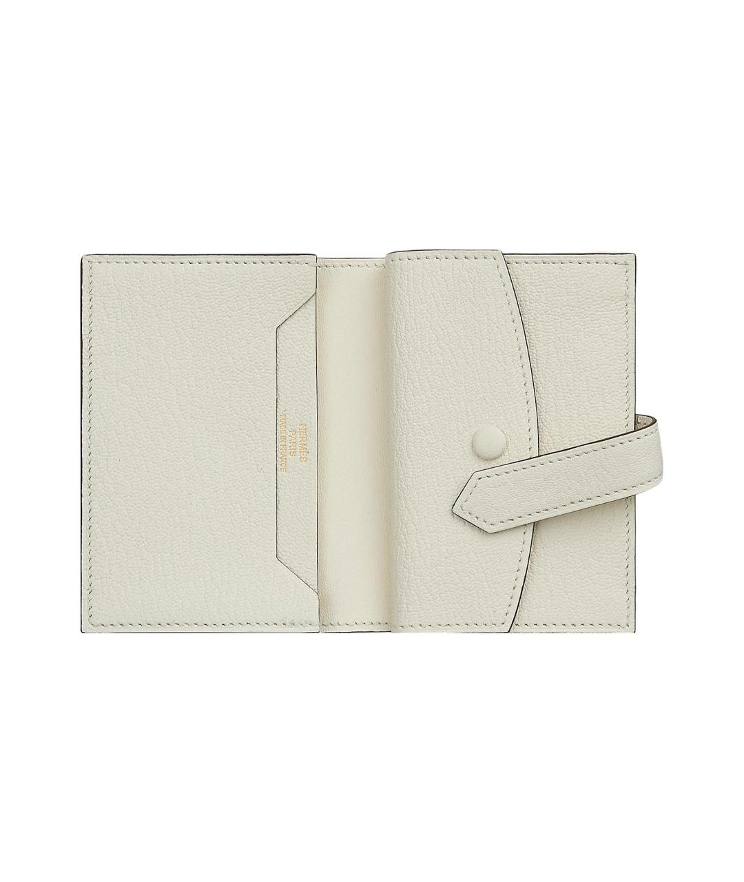 HERMES Белый кожаный кошелек, фото 2