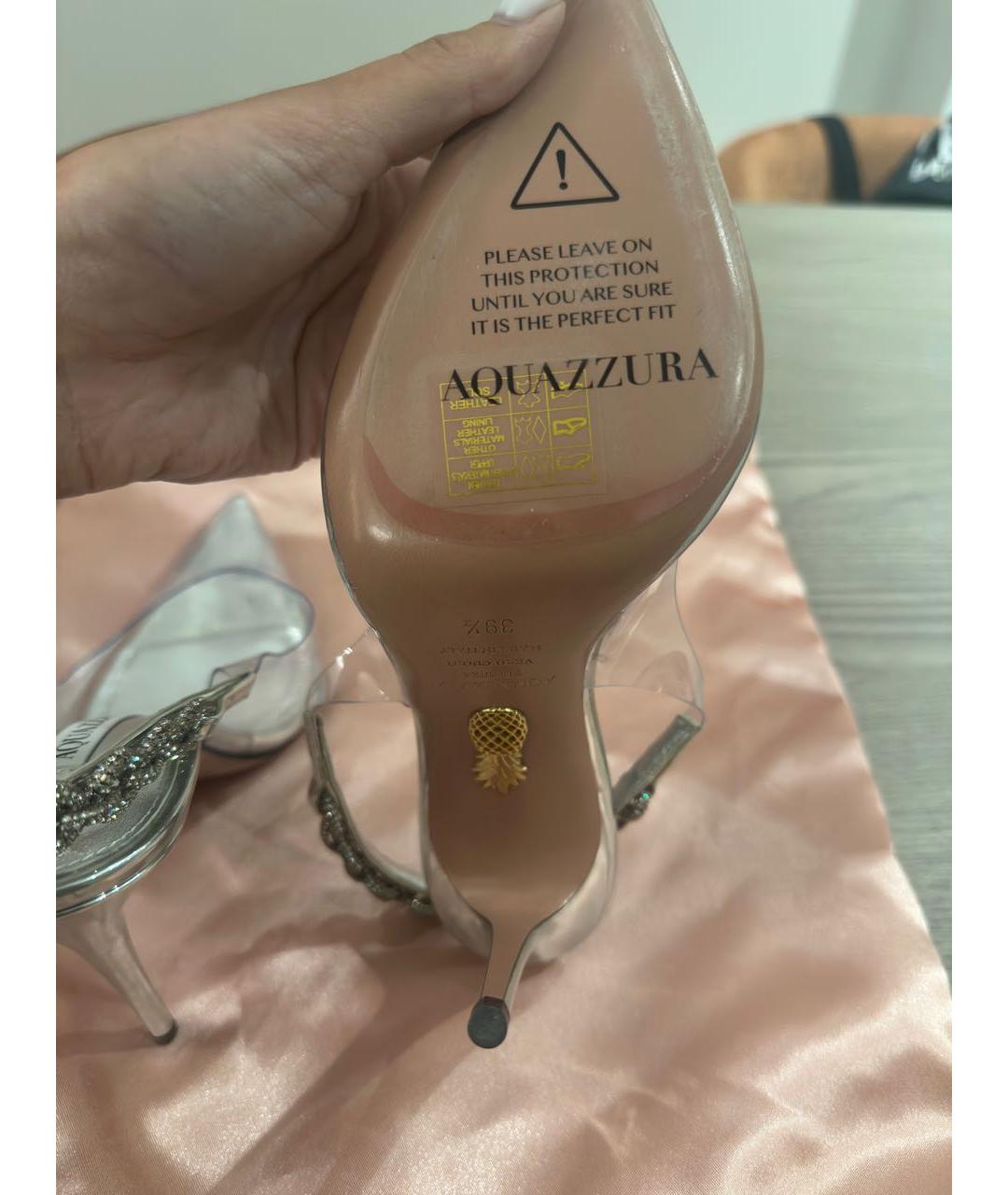 AQUAZZURA Серебряные туфли, фото 3