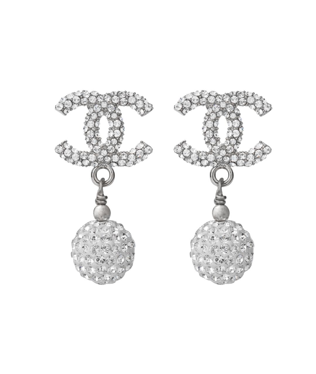 CHANEL Серебряные металлические серьги, фото 1