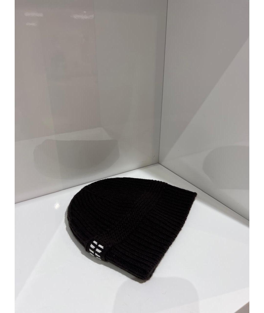 MIU MIU Черная шерстяная шапка, фото 3