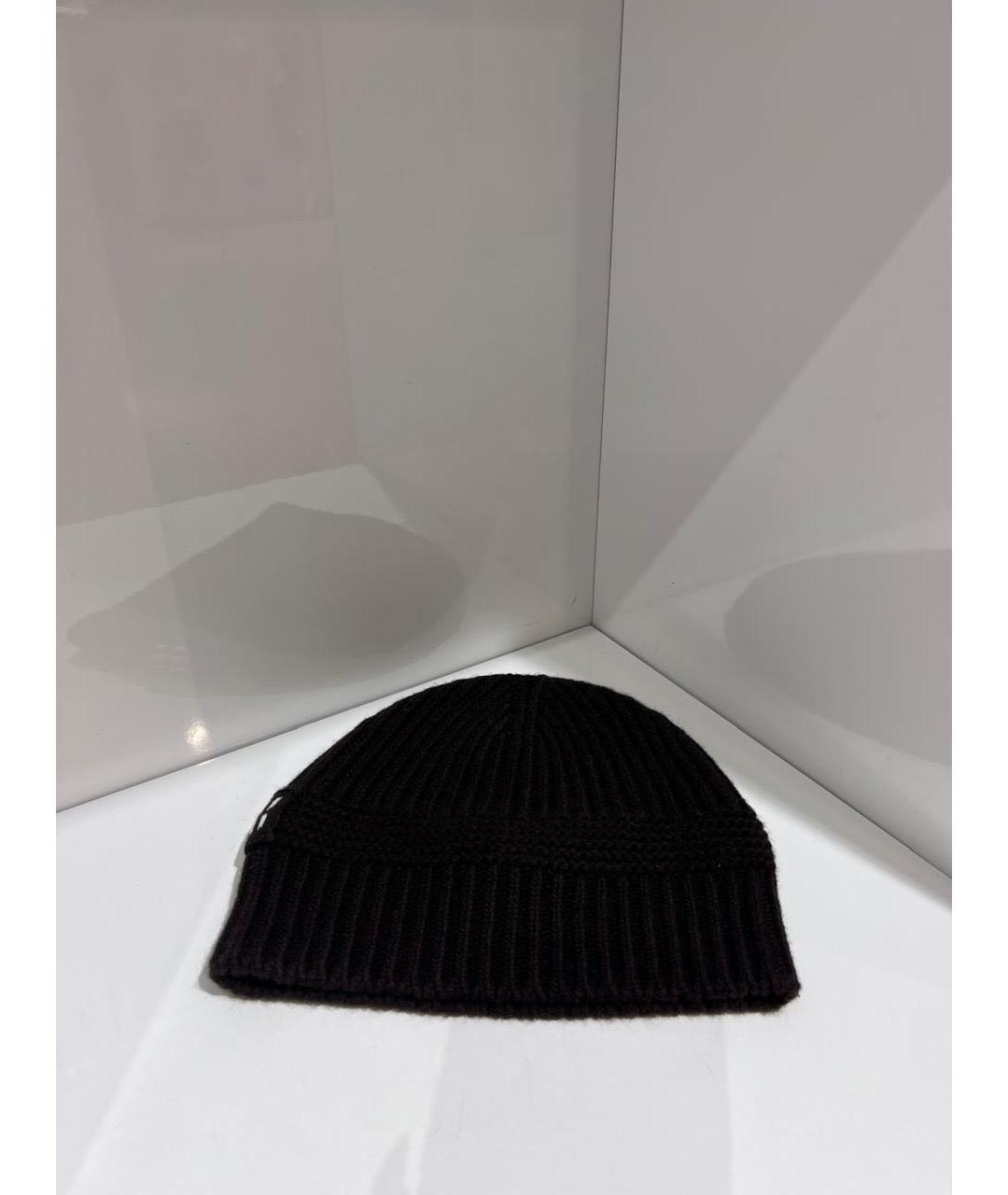 MIU MIU Черная шерстяная шапка, фото 2