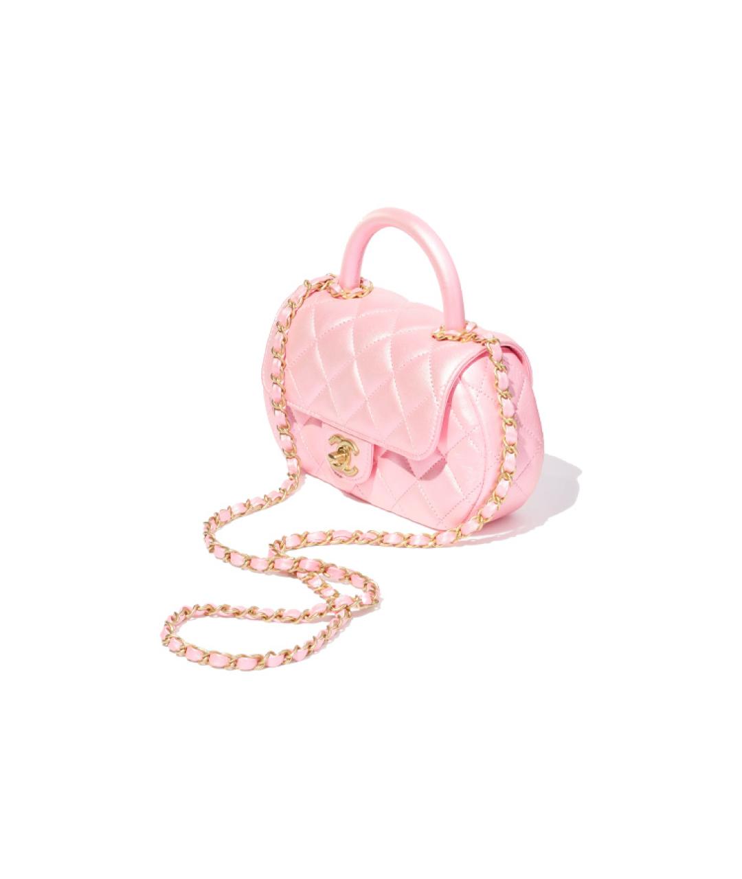 CHANEL Розовая кожаная сумка через плечо, фото 1
