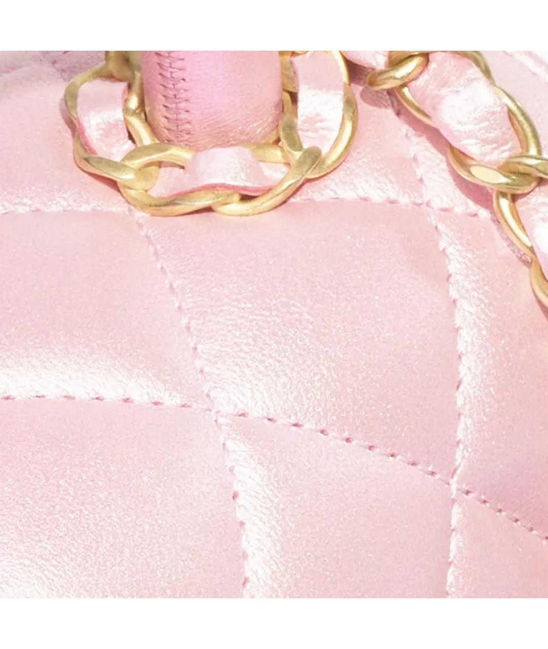 CHANEL Розовая кожаная сумка через плечо, фото 3