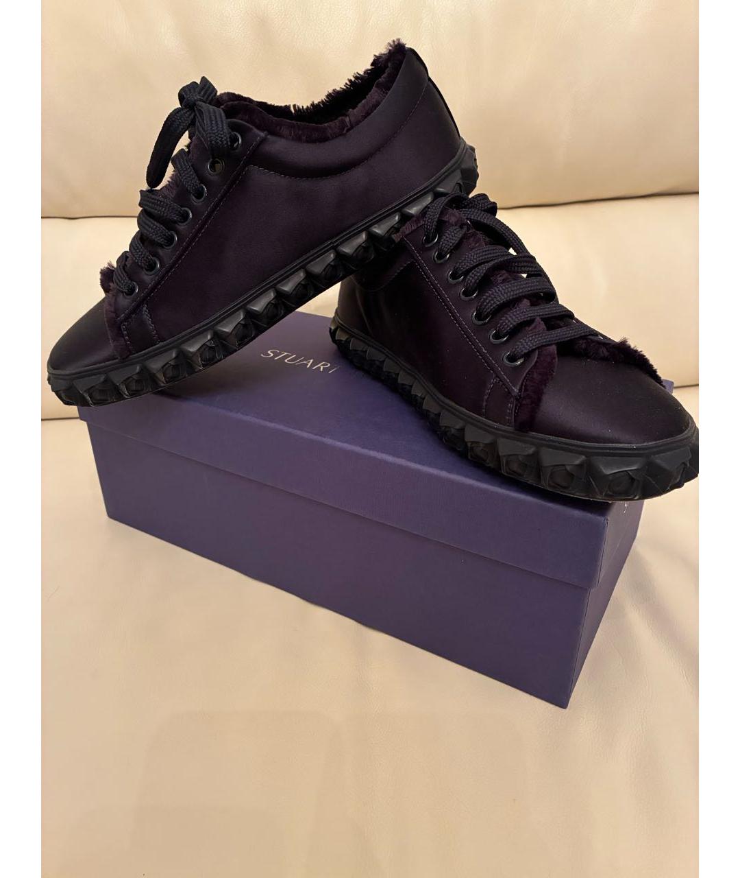 STUART WEITZMAN Черные текстильные кеды, фото 5