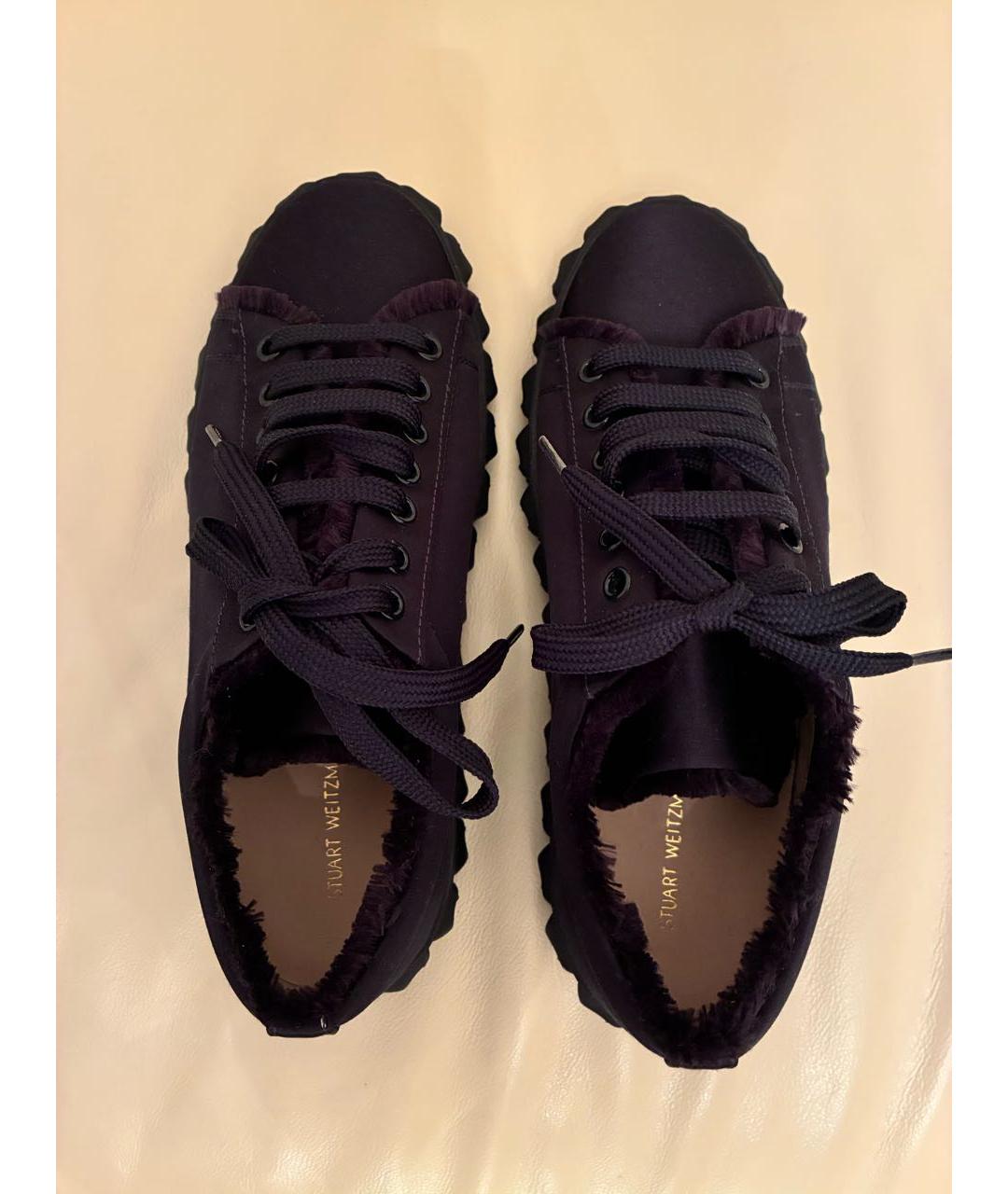 STUART WEITZMAN Черные текстильные кеды, фото 3