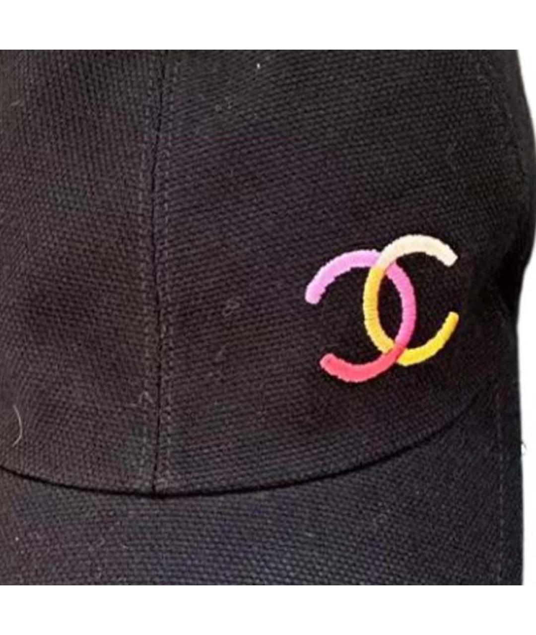 CHANEL Черная хлопковая кепка, фото 3