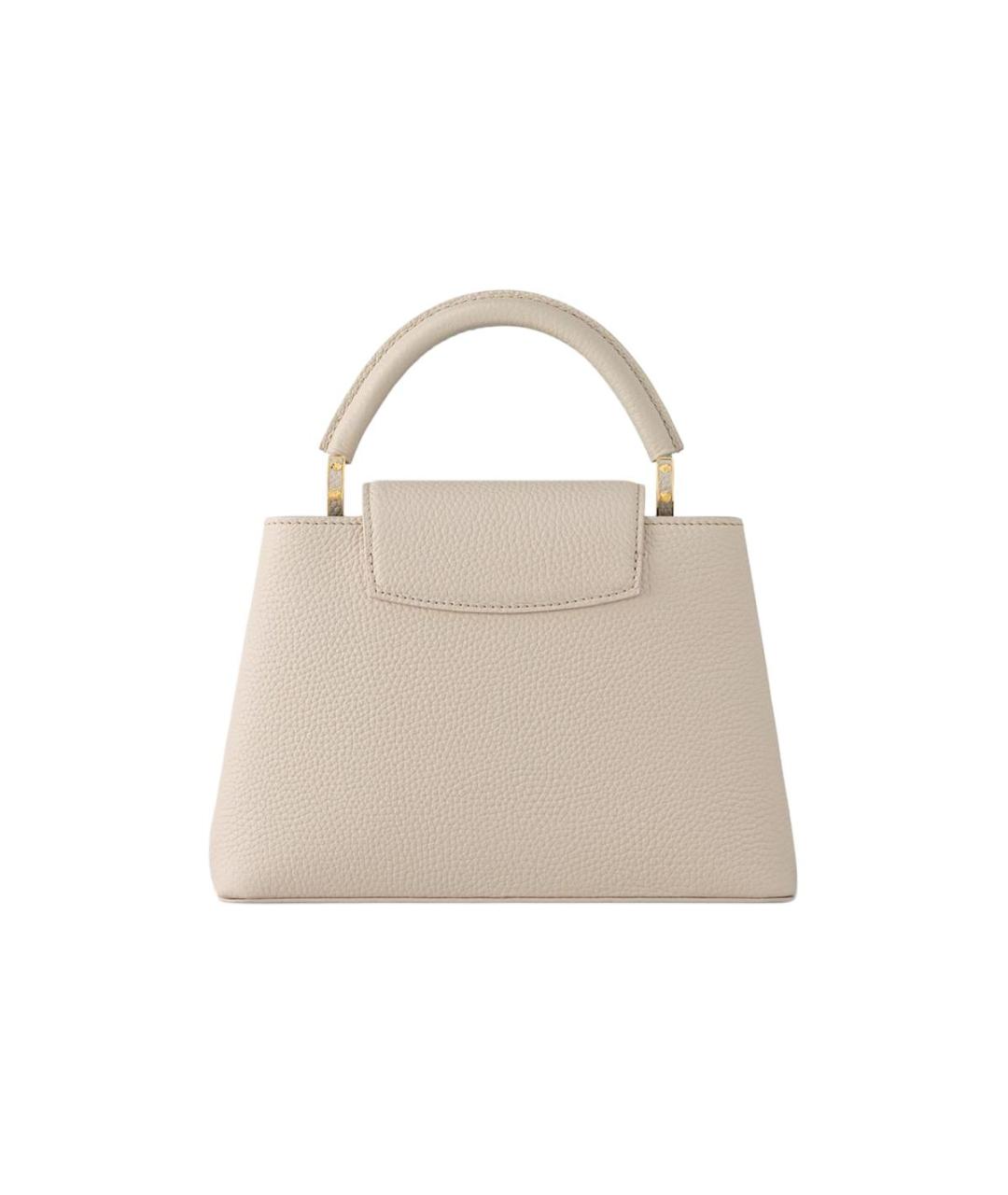 LOUIS VUITTON Бежевая кожаная сумка через плечо, фото 3