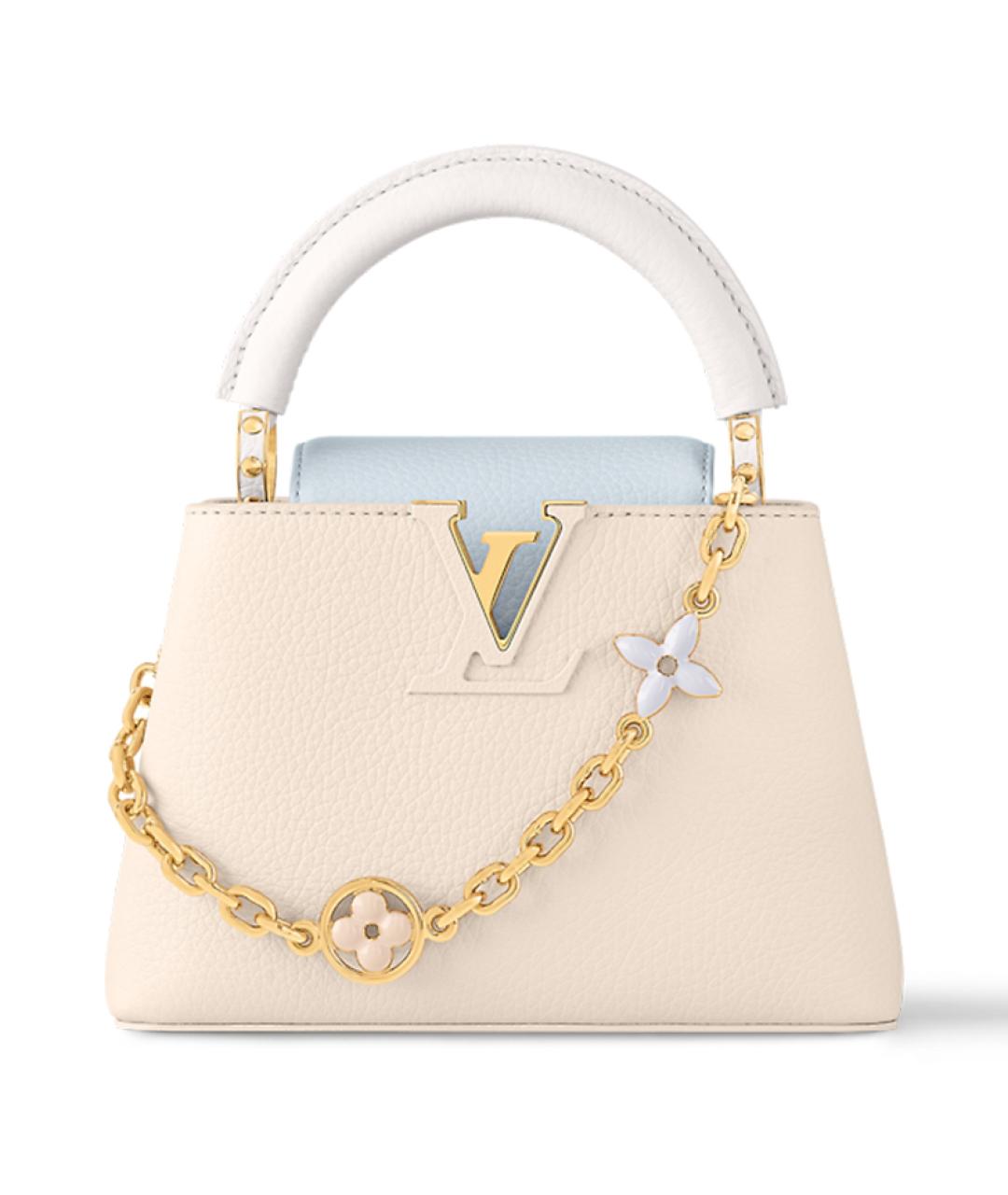 LOUIS VUITTON Бежевая кожаная сумка через плечо, фото 1