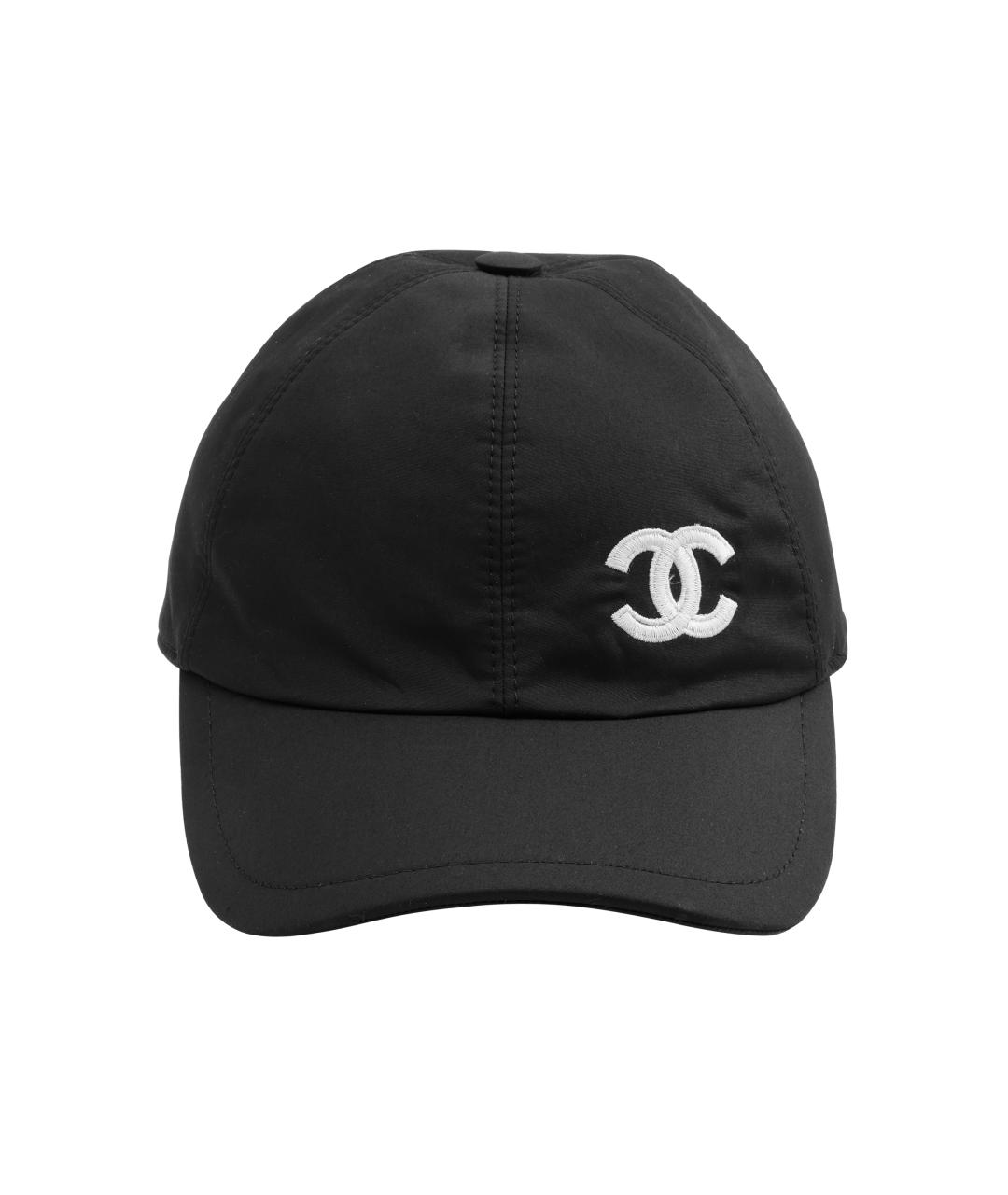 CHANEL Черная хлопковая кепка, фото 1