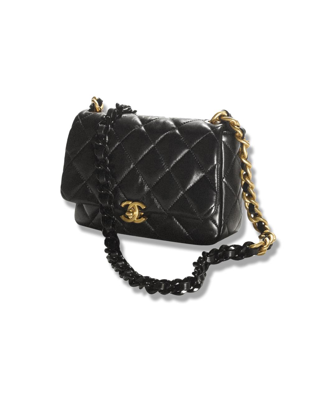 CHANEL Черная кожаная сумка через плечо, фото 2