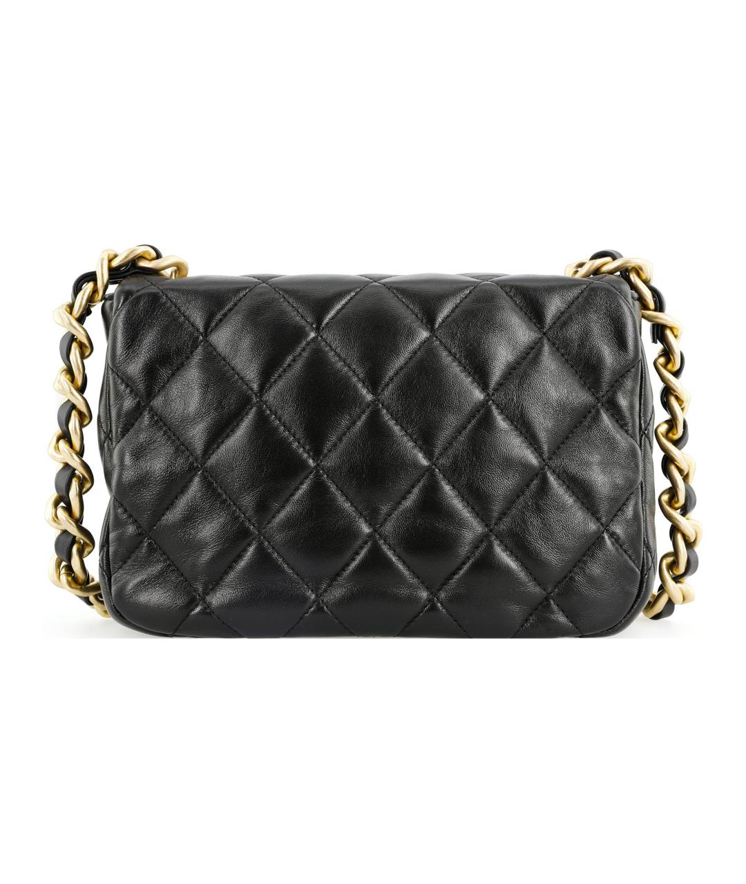 CHANEL Черная кожаная сумка через плечо, фото 3