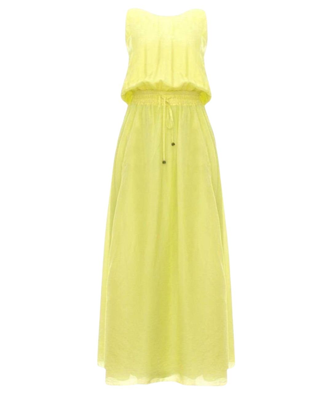 ALYSI Желтое шелковое платье, фото 1