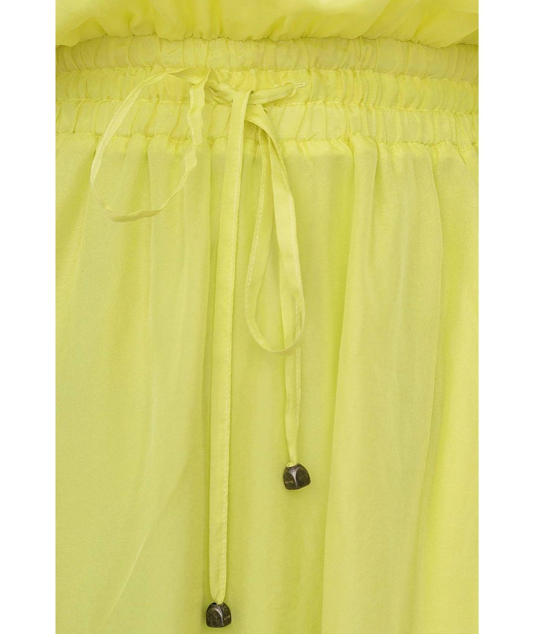 ALYSI Желтое шелковое платье, фото 7