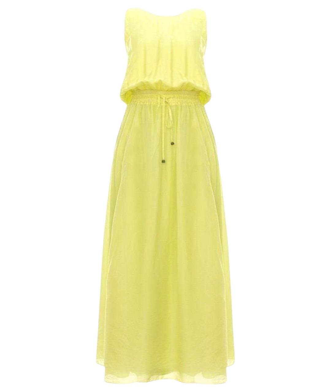 ALYSI Желтое шелковое платье, фото 13