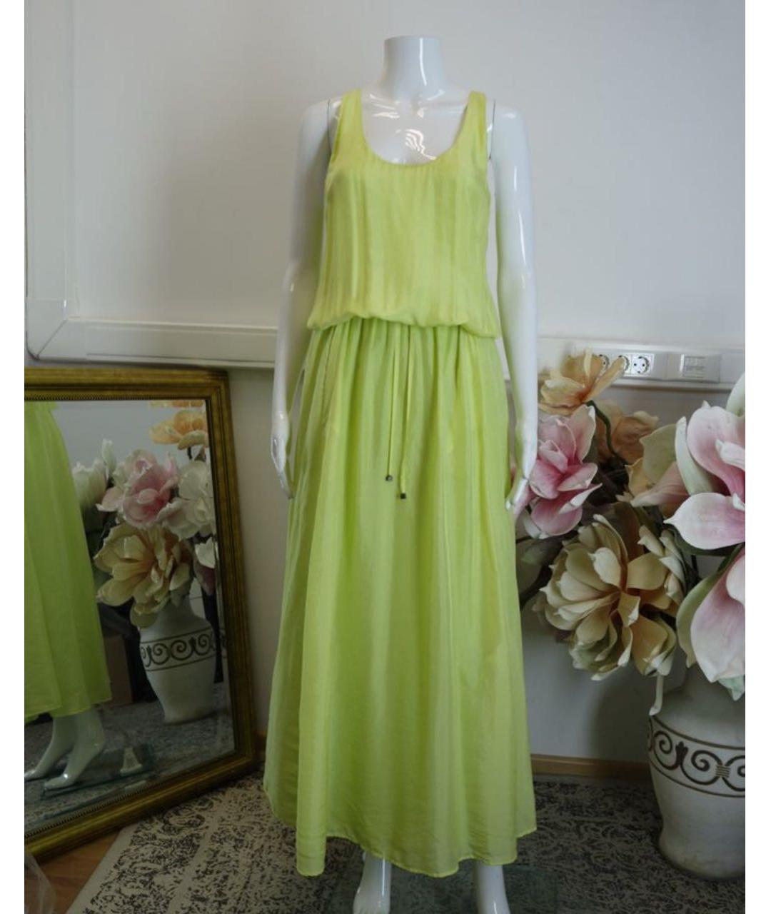 ALYSI Желтое шелковое платье, фото 5