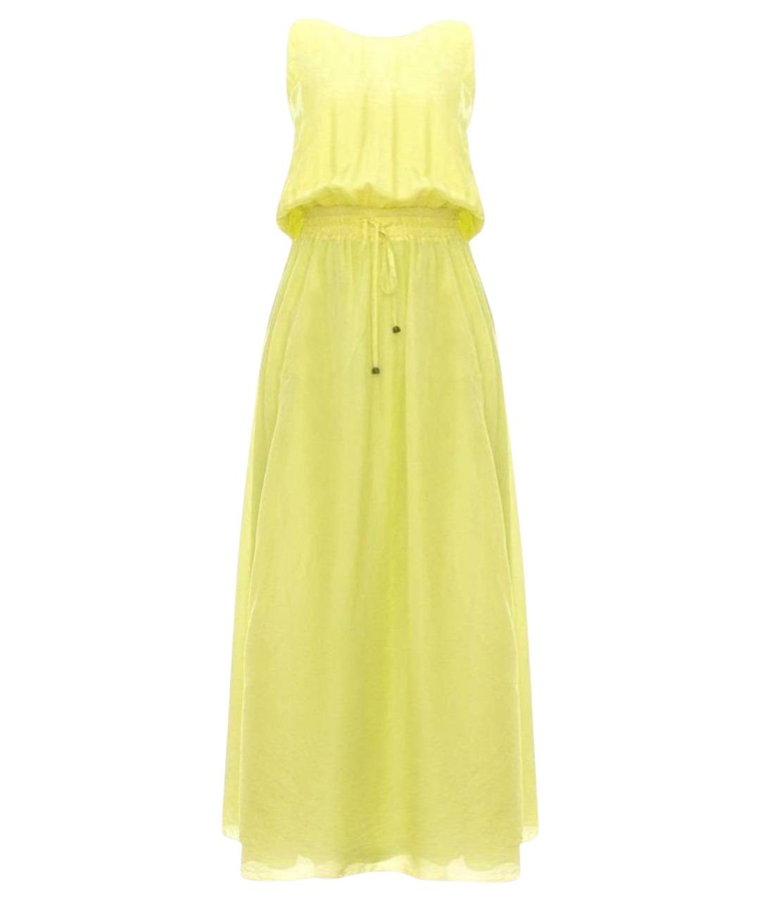 ALYSI Желтое шелковое платье, фото 14