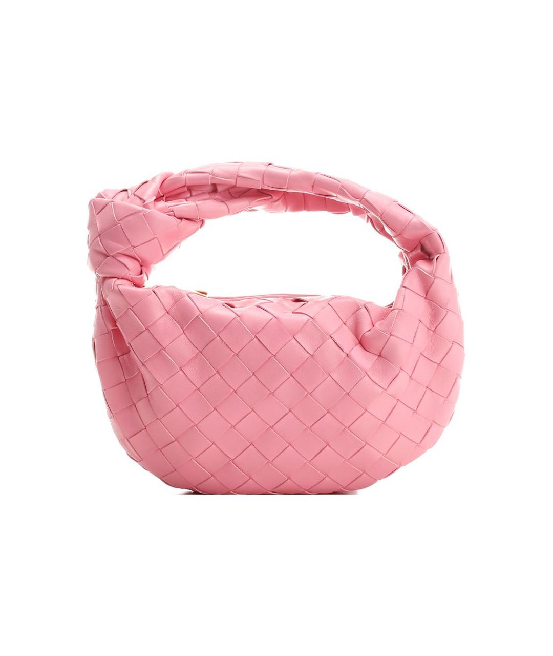 BOTTEGA VENETA Розовая кожаная сумка через плечо, фото 3