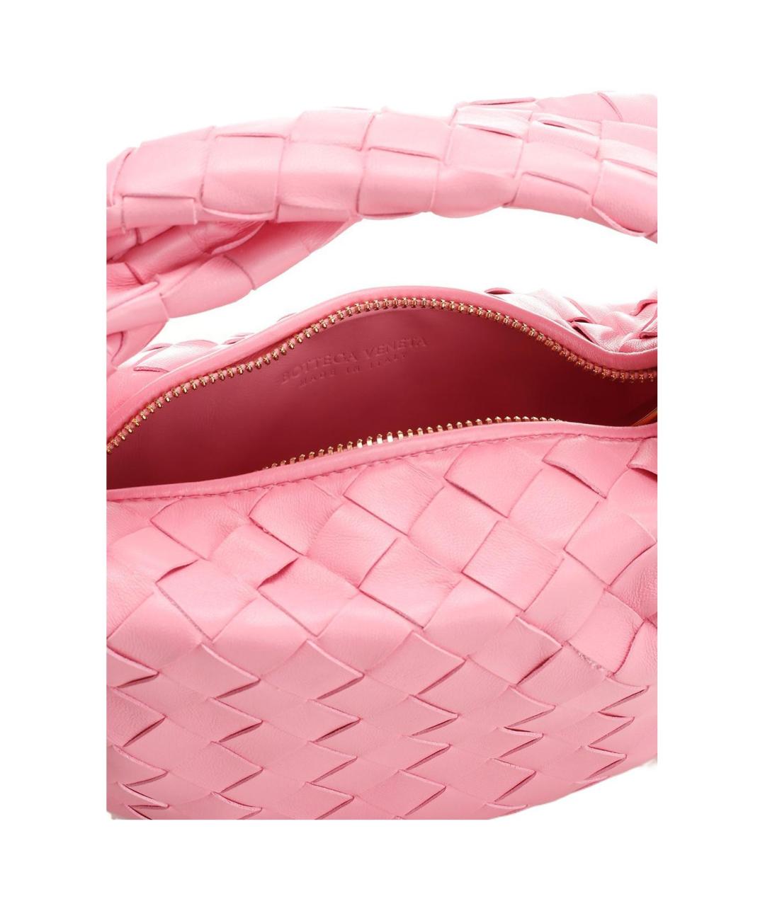 BOTTEGA VENETA Розовая кожаная сумка через плечо, фото 4