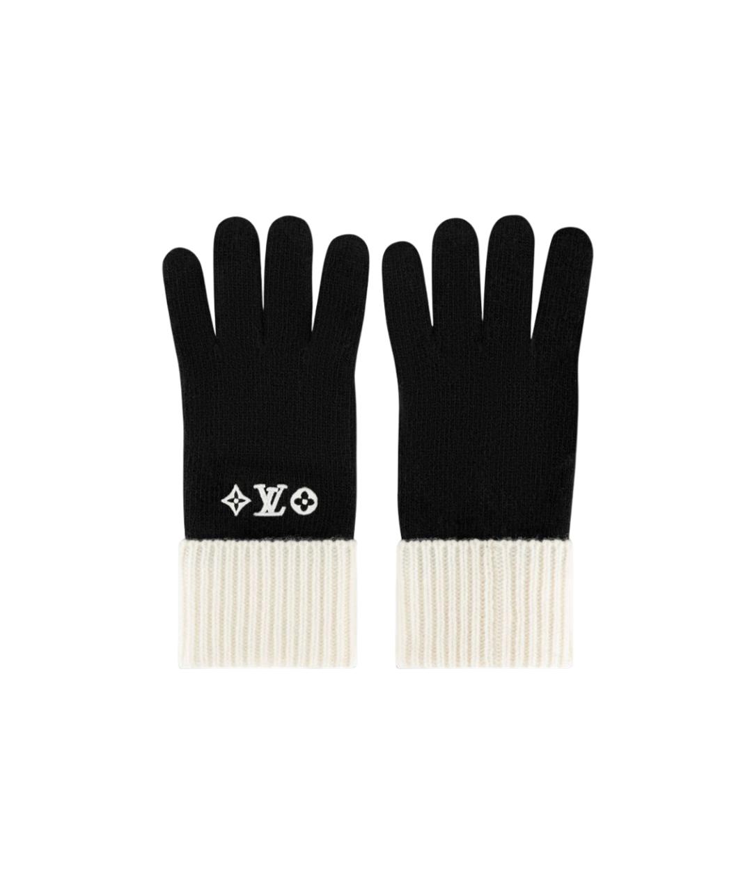 LOUIS VUITTON Черные шерстяные перчатки, фото 1