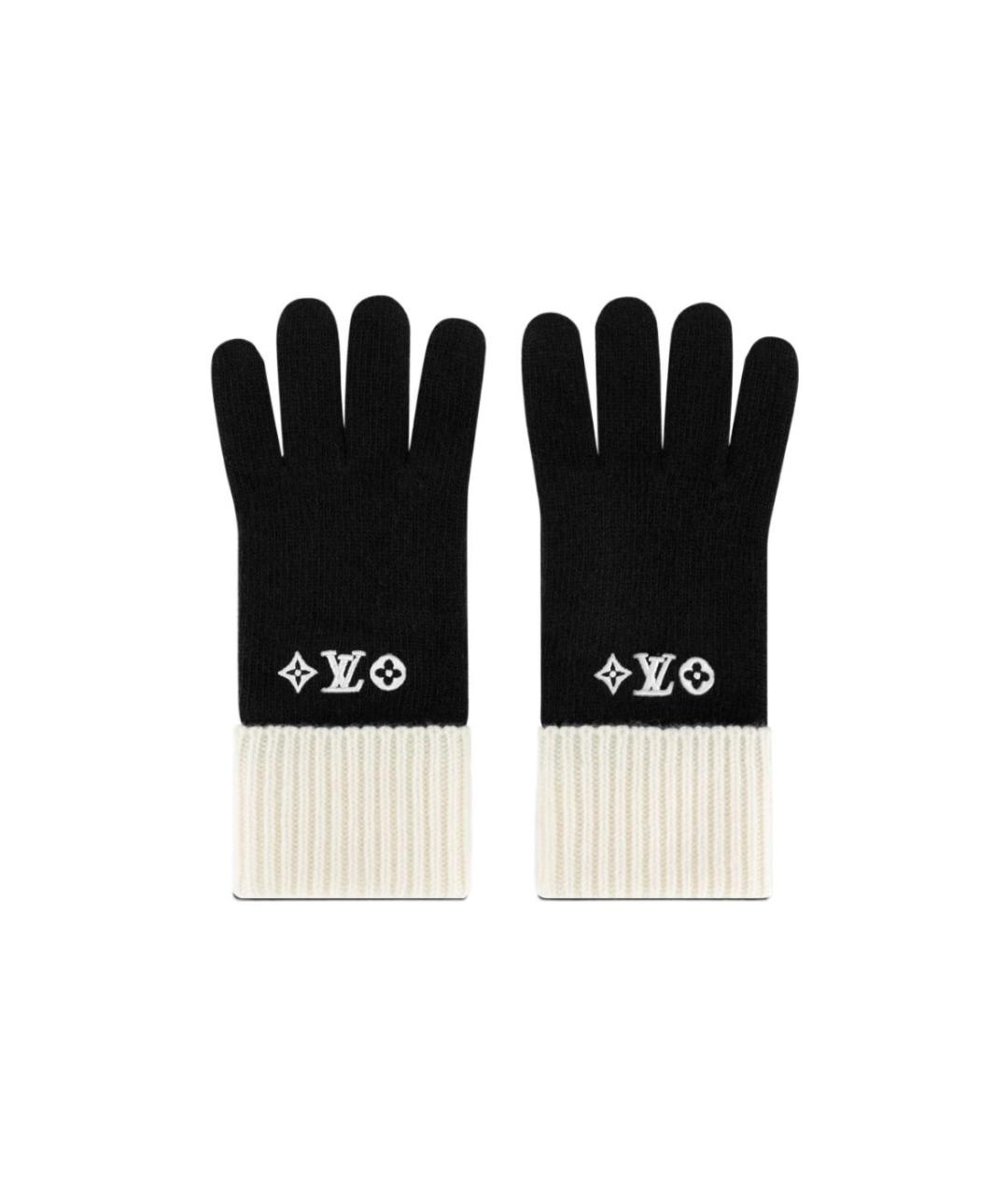 LOUIS VUITTON Черные шерстяные перчатки, фото 2