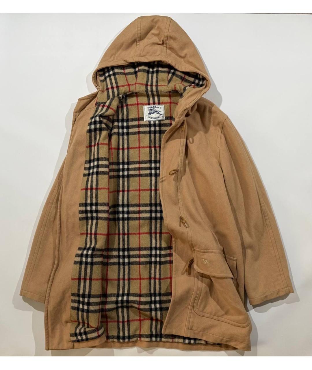 BURBERRY Коричневое шерстяное пальто, фото 2