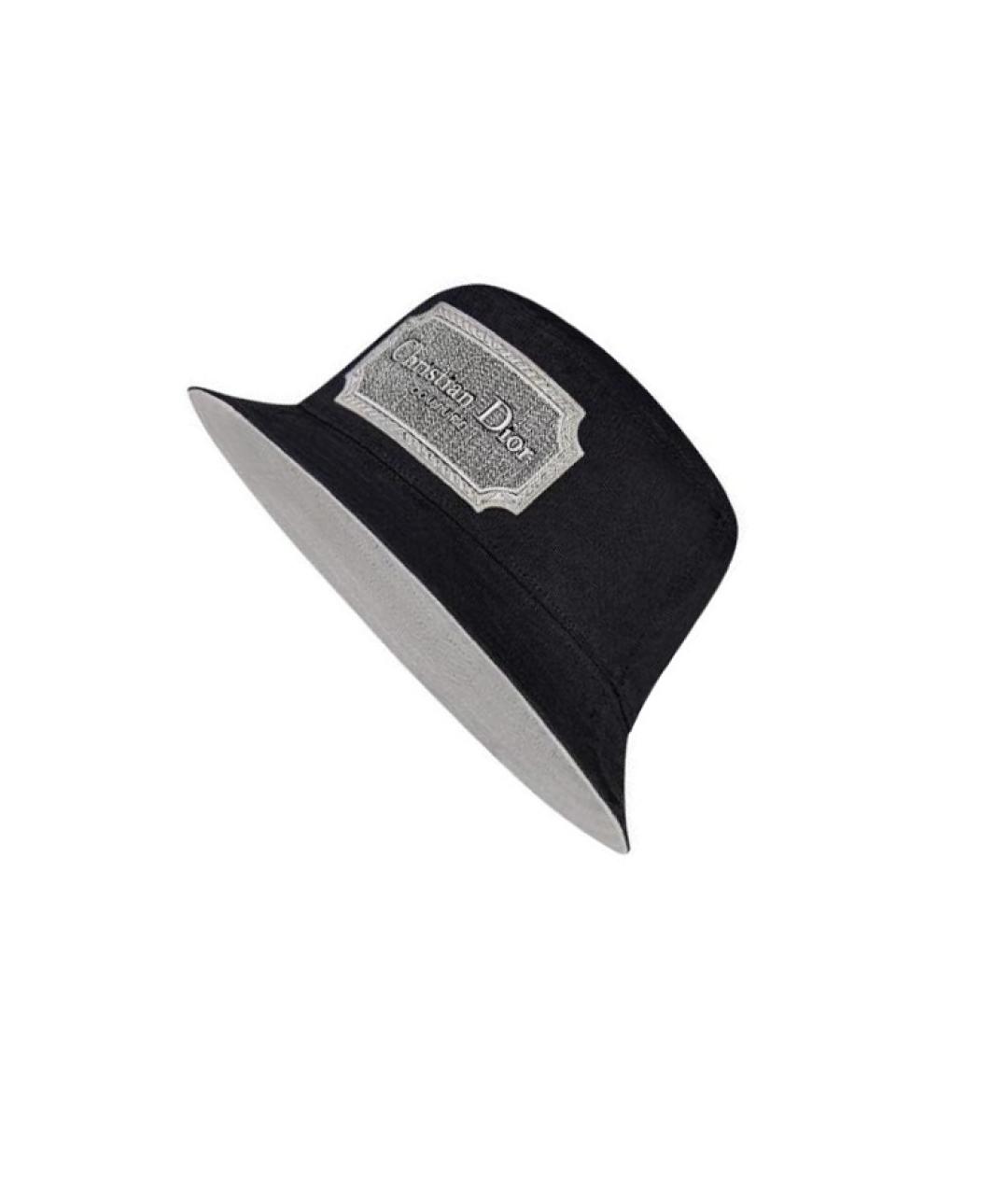CHRISTIAN DIOR Черная хлопковая шляпа, фото 3
